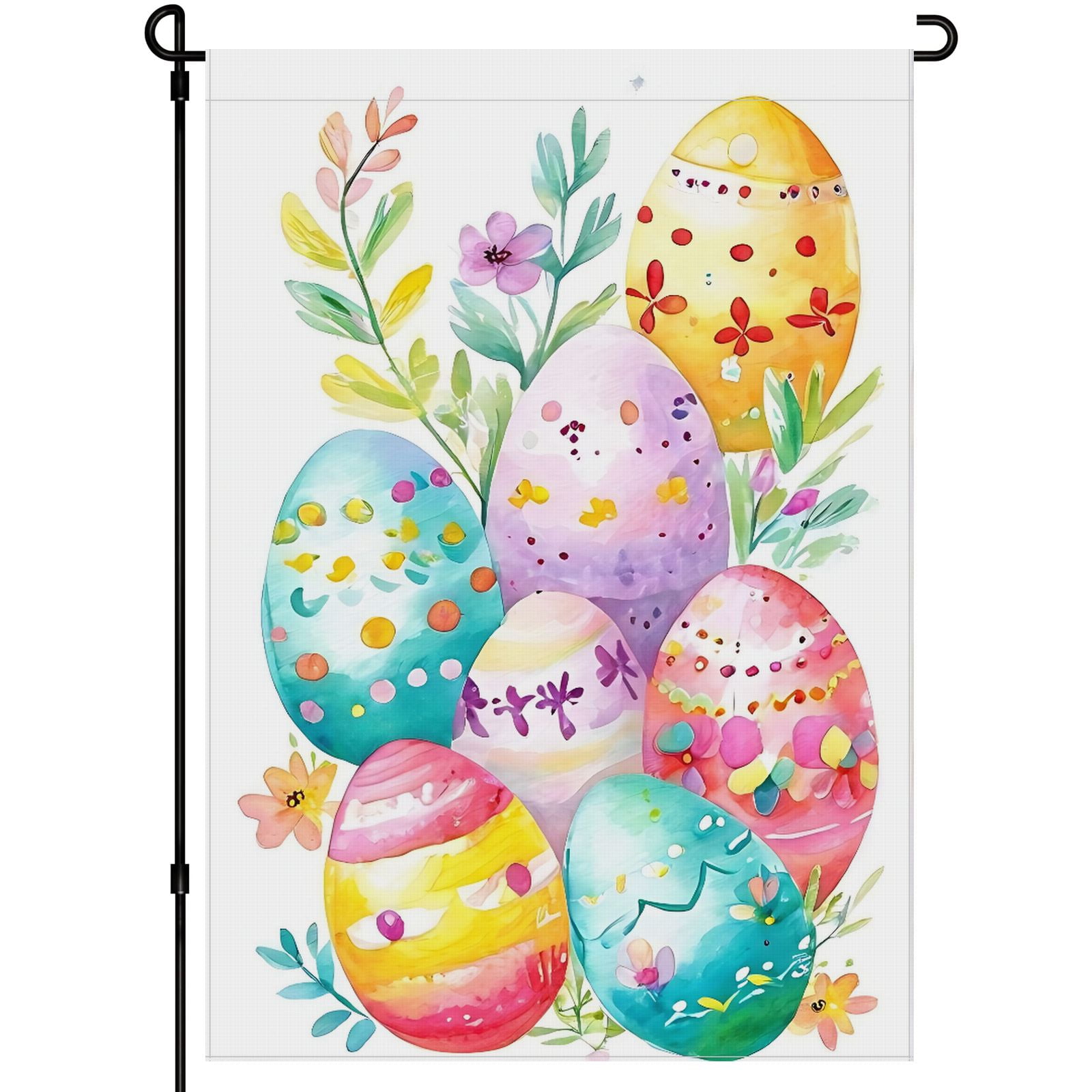 Washable Easter Lawn Outdoor Garden Flag Flowers Cute Vivid Camper ...