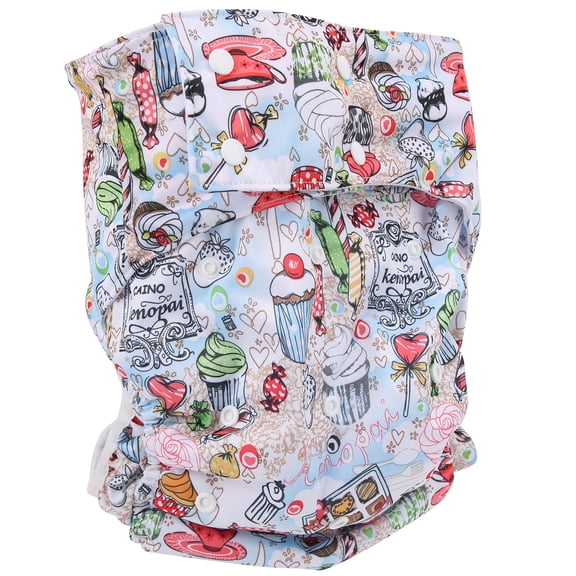 Washable Eco Adult Cloth Nappy Reusable Pocket Underwear Leakproof Incontinence Protector Diaper for Disabled Elderly Care Supplies, Unisex Highly Absorbent, Fits 5.51 in / 14 cm