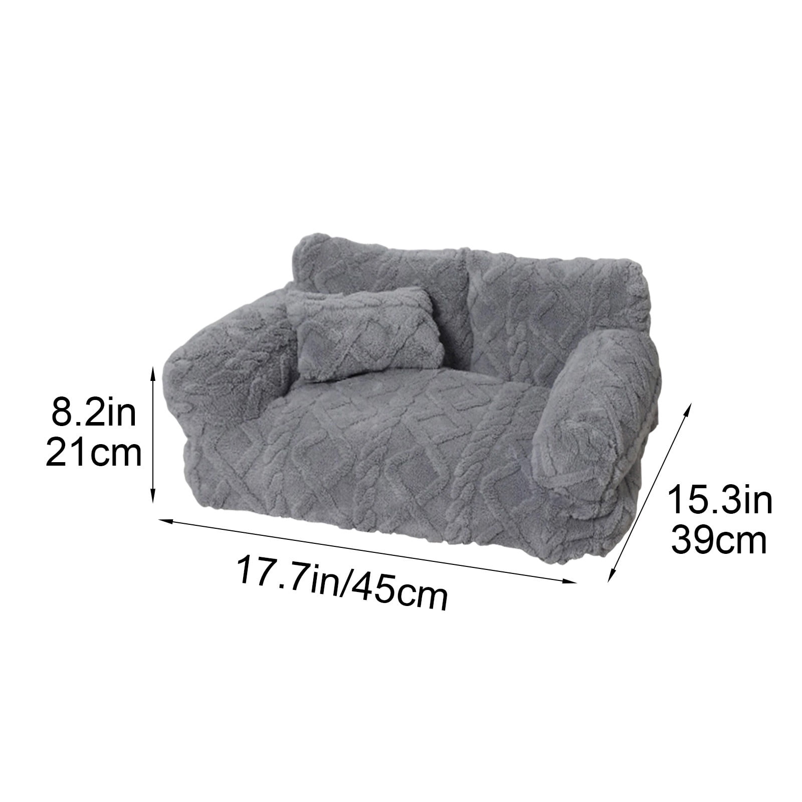 Washable Elevated Pet Sofa Bed with Removable Cover and Non-Slip Base ...