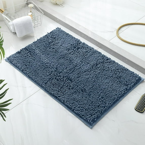 Washable Entry Rug Cozival Chenille Indoor Door Mat - Super Absorbent Quick Dry Mud Mat for Dogs, Non Slip Washable Entryway Rug for Bedroom Living Room, Dog Mud Mat, Navy