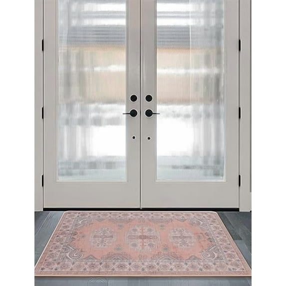 Washable Entryway Runner Area Rug : 2x3ft Stain Resistant Small Entry Rug Boho Doorway Throw Rug Non Slip Laundry Room Floor Carpet for Bedroom Bedside Kitchen Indoor Home Decor Doormat