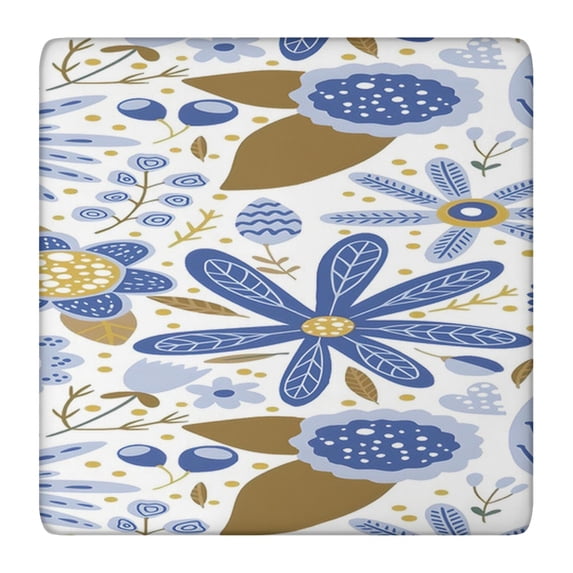 Washable Fabric Bohemian Design Table Cover with Elastic Hem for Indoor Outdoor Table Protection