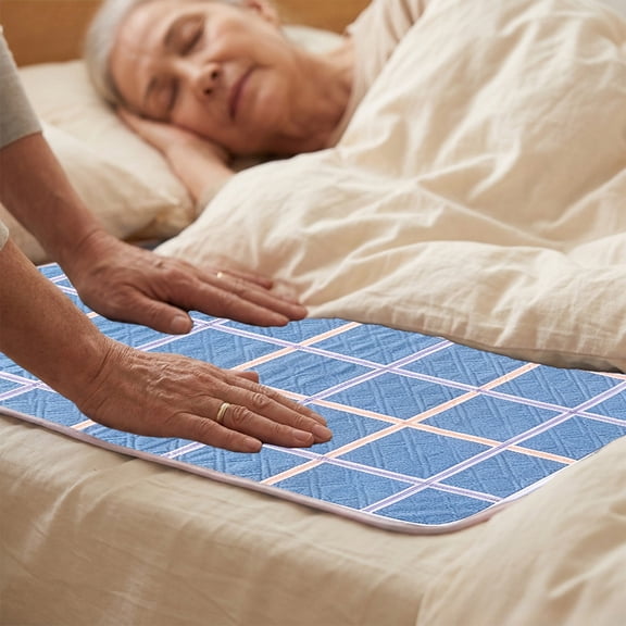 Washable Fabric Incontinence Pad Non Slip Backing Absorbent Underpad For Adults Seniors And New Mothers Reusable Protective Bedding Mat