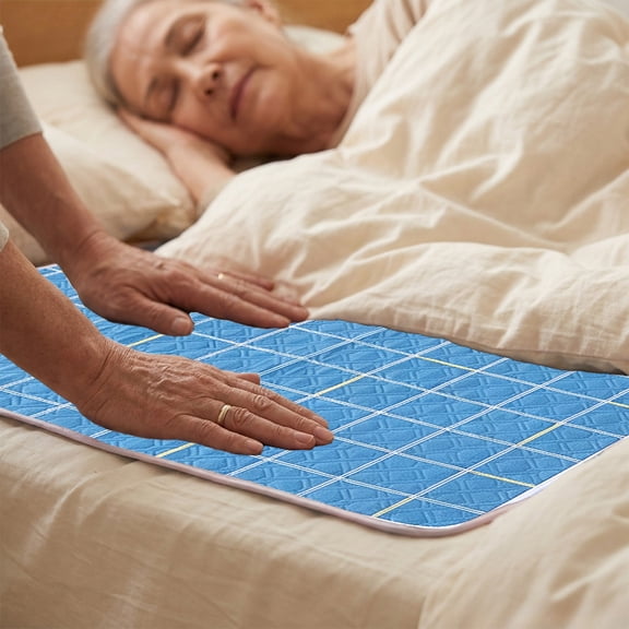 Washable Fabric Incontinence Pad Non Slip Backing Absorbent Underpad For Adults Seniors And New Mothers Reusable Protective Bedding Mat