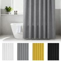 Washable Fabric Shower Curtain Liner - Hotel Quality Cloth Liner With Hooks, Machine Washable For Bathroom (Grey,80x180cm)