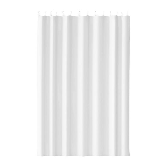 Washable Fabric Shower Curtain Liner - Hotel Quality Cloth Liner With Hooks, Machine Washable For Bathroom (White,150x180cm)