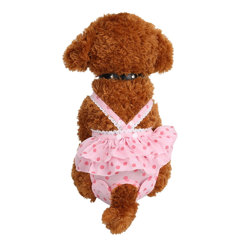 Washable Female Diapers with Suspender Comfort Reusable Doggy Diapers Reusable Puppy Sanitary Panties Dog Underwear Diaper for Small Girl Dogs in Period Heat