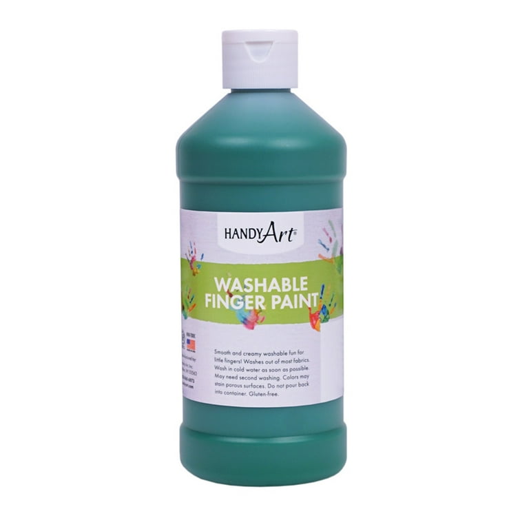 Washable Fingerpaint, Green, 16 oz Bottle Washable Fingerpaint, Green, 16 oz Bottle