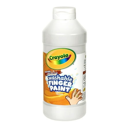 Washable Finger Paint, White, 16 oz | Bundle of 2 Each