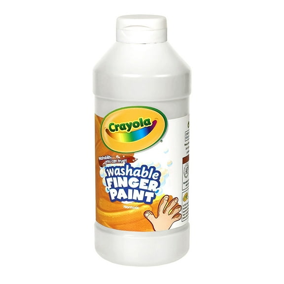 Washable Finger Paint, White, 16 oz | Bundle of 5 Each