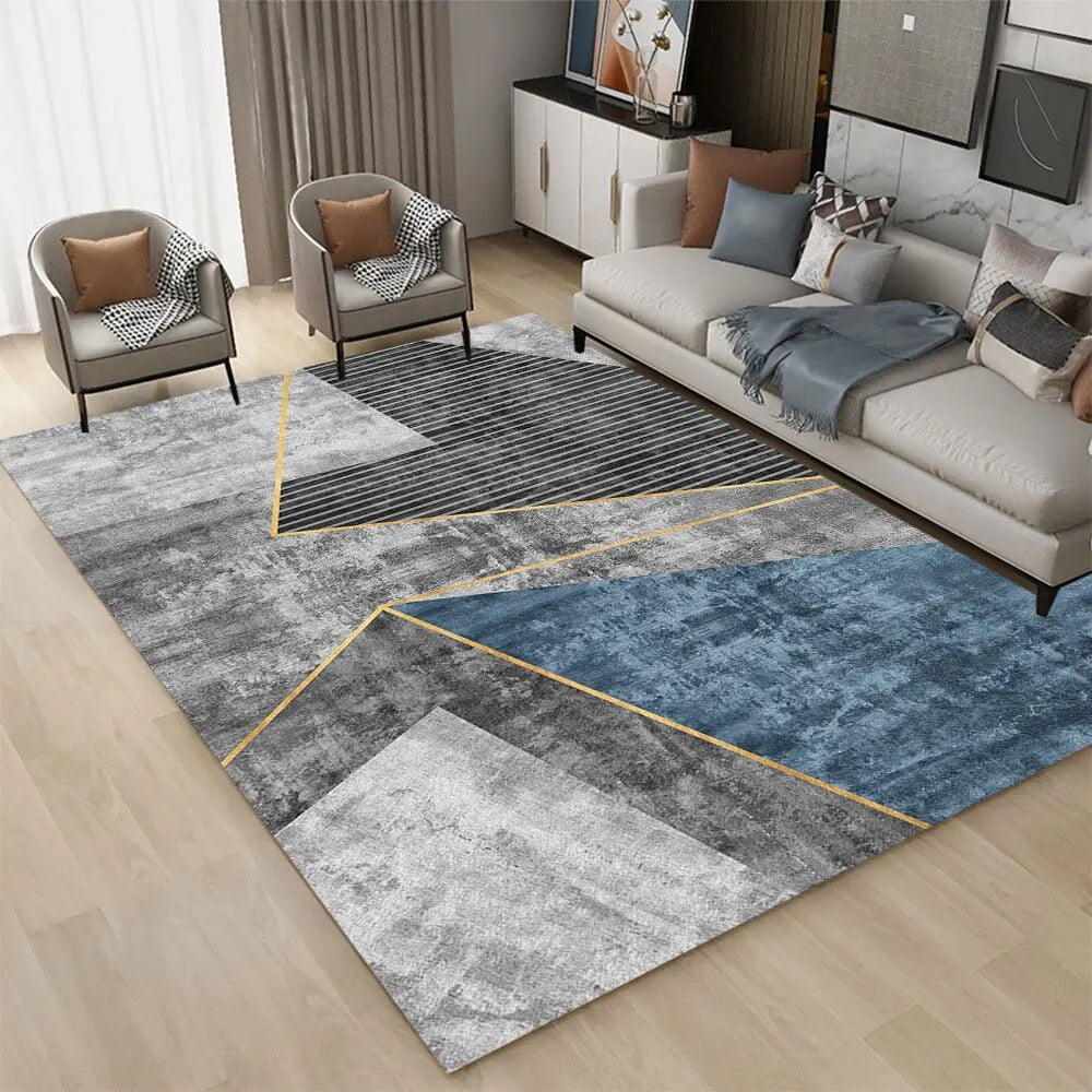 Washable Floor Lounge Rug Geometry Carpets for Living Room Decoration Rugs Bedroom Carpet Modern