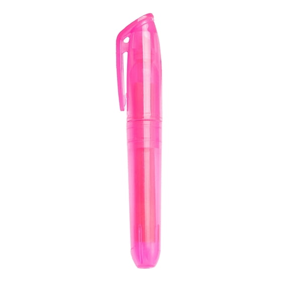 Washable Fluorescent Highlighter Marker with Chisel Tip and Sealed Cap for Notes, Journaling, Underlining and Art, Pink