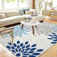 thumbnail image 1 of Washable Folding Back Rug Moroccan Flower Non-Shedding Area Rugs Boho Anti-Slip Area Rug Short Shag Plush Area Rug for Living Room, Bedroom,Children's Room, 1 of 7