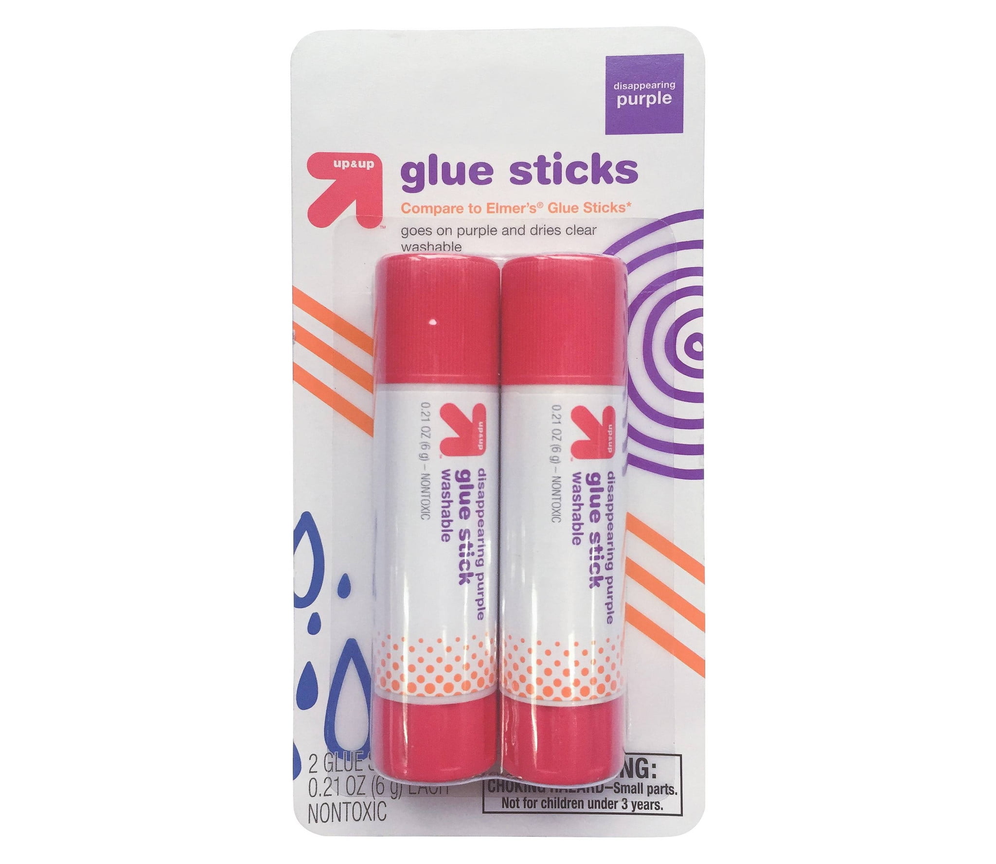 Enday 12-Pc Disappearing Purple Washable Glue Stick Bulk Pack Home