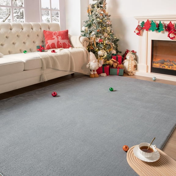 Washable Grey Rugs for Living Room Bedroom, 5x7 Feet Super Soft Memory Foam Rug Indoor Carpet for Kids Room Boys Girls Dorm Bedside Nursery Decor Mat