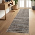 thumbnail image 1 of Washable Hallway Runner Rug 2x6 Modern Abstract Accent Carpet Non-Slip Backing Non-Shedding Contemporary Striped Transitional Rug Runner BedroomGrey, 1 of 8