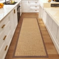 thumbnail image 1 of QiCaiJia Hallway Runner Rug 2x6 ft BrownJute Like Kitchen Runner Mat Rugs Non Slip, Woven Soft Entryway Farmhouse Runner Boho Floor Carpet for Indoor Laundry Hall Backdoor Bedroom Living Room, 1 of 7