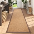thumbnail image 1 of QiCaiJia Hallway Runner Rug 2x8 ft BrownJute Like Kitchen Runner Mat Rugs Non Slip, Woven Soft Entryway Farmhouse Runner Boho Floor Carpet for Indoor Laundry Hall Backdoor Bedroom Living Room, 1 of 7