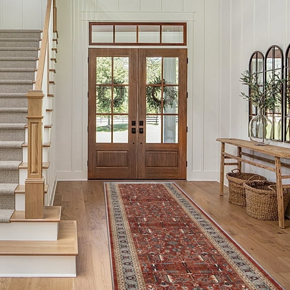 Washable Runner Rugs for Entrance 2x6 Non-Slip Stain Resistance Runners for Hallway Low Pile