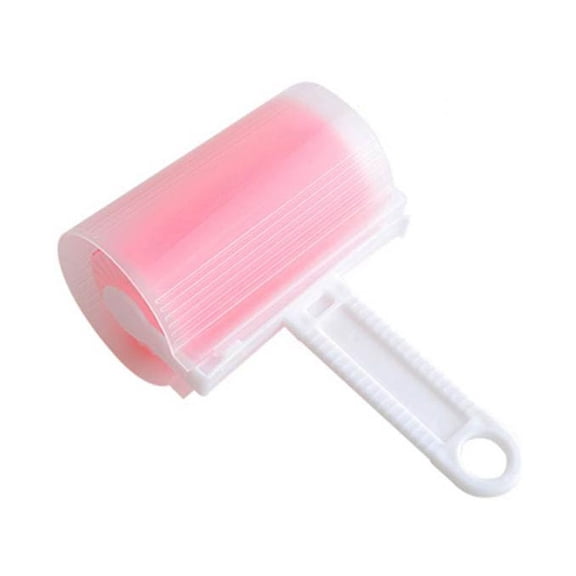 Washable Handheld Sticky Lint Roller Cleaner Portable Manual Hair Pilling Remover Tool(Pink)