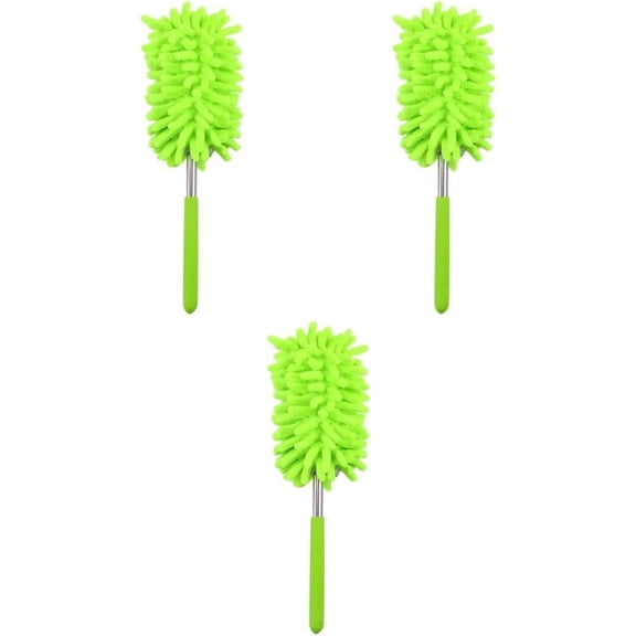 Washable Home Window Fan Car Tool Hand with Fans Office Small Dusting Grip Shutters for Brush Cleaning Handle Duster Head Chenille Blinds Extendable Telescopic Mini Computer