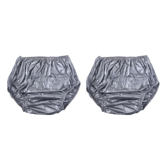 Washable Incontinences Briefs for Leak Proof Reusable Underwear Water Diaper Covers for Men Women 2 Pack