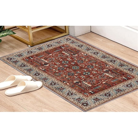 Washable Indoor Doormat 24" x 36" Front Door Mat Non-Slip Welcome Mat Blue