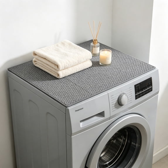 Washable Jute-Like Non-Slip Mat for Washer & Dryer, Anti-Scratch Top Protector for Fridge & Appliances
