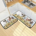 thumbnail image 1 of Washable Kitchen Rugs Set 2 Piece Farm Animals Cow Sheep Pig Rabbit Anti Fatigue Floor Mats Bathroom Carpet, 27"x19" and 47"x19", 1 of 6