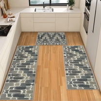 IsecretJoy Washable Kitchen Rugs Sets of 3, Non Slip Kitchen Mats for Floor Waterproof & Stain Resistant Runner Rug for Kitchen, Laundry Room, Hallway