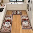 thumbnail image 1 of IsecretJoy Washable Kitchen Rugs Sets of 3, Non Slip Kitchen Mats for Floor Waterproof & Stain Resistant Runner Rug for Kitchen, Laundry Room, Hallway, 1 of 11
