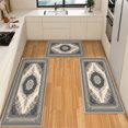 thumbnail image 1 of IsecretJoy Washable Kitchen Rugs Sets of 3, Non Slip Kitchen Mats for Floor Waterproof & Stain Resistant Runner Rug for Kitchen, Laundry Room, Hallway, 1 of 11