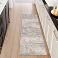 thumbnail image 1 of Washable Kitchen Runner Rug 2x5 ft, Modern Abstract Textured Kitchen Runner Rug, Non Slip Soft Low Profile Rug with PVC Backing for Kitchen Sink, Hallway & Laundry Room, 1 of 6
