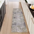 thumbnail image 1 of Washable Kitchen Runner Rug 2x5 ft, Modern Abstract Textured Kitchen Runner Rug, Non Slip Soft Low Profile Rug with PVC Backing for Kitchen Sink, Hallway & Laundry Room, 1 of 6