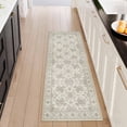 thumbnail image 1 of Washable Kitchen Runner Rug 2x5 ft, Modern Vintage Soft Low Profile Non Slip Rug with PVC Backing, Farmhouse Vintage Carpet for Kitchen Sink, Hallway, Laundry Room, 1 of 6