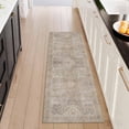 thumbnail image 1 of Washable Kitchen Runner Rug 2x5 ft, Modern Vintage Soft Low Profile Non Slip Rug with PVC Backing, Farmhouse Vintage Carpet for Kitchen Sink, Hallway, Laundry Room, 1 of 6