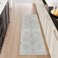 thumbnail image 1 of Washable Kitchen Runner Rug 2x5 ft, Modern Vintage Soft Low Profile Non Slip Rug with PVC Backing, Farmhouse Vintage Carpet for Kitchen Sink, Hallway, Laundry Room, Gray, 1 of 6