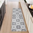 thumbnail image 1 of Washable Kitchen Runner Rug 2x5 ft Non Slip Soft Low Profile Kitchen Rug with PVC Backing, Modern Abstract Geometric Floral Rug for Kitchen Sink, Hallway & Laundry Room, 1 of 6