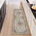 thumbnail image 1 of Washable Kitchen Runner Rug 2x5 ft, Non Slip Soft Low Profile Kitchen Rug with PVC Backing, Vintage Distressed Medallion Oriental Rug for Kitchen Sink, Hallway & Laundry Room, 1 of 6