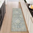 thumbnail image 1 of Washable Kitchen Runner Rug 2x5 ft, Non Slip Soft Low Profile Kitchen Rug with PVC Backing, Vintage Distressed Medallion Oriental Rug for Kitchen Sink, Hallway & Laundry Room, 1 of 6