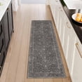thumbnail image 1 of Washable Kitchen Runner Rug 2x5 ft, Non-Slip Soft Low Profile Kitchen Runner Rug with PVC Backing, Farmhouse Vintage Distressed Floral Oriental Rug for Kitchen Sink, Hallway & Laundry Room, 1 of 6