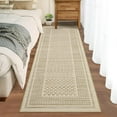 thumbnail image 1 of Washable Kitchen Runner Rug 2x8, Beige Runners for Hallway, Non Slip Boho Soft Bathroom Stain Resistant Throw Mat Bordered Carpet Runner for Laundry Entryway Bedroom 2'x8' Beige, 1 of 8