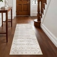thumbnail image 1 of Washable Kitchen Runner Rug 60" x 22", Non-Slip Soft Low Profile Kitchen Rug, Farmhouse Distressed Floral Oriental Rug for Kitchen, Hallway & Laundry Room, 1 of 6