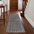 thumbnail image 1 of Washable Kitchen Runner Rug 60" x 22", Non-Slip Soft Low Profile Kitchen Rug, Farmhouse Distressed Floral Oriental Rug for Kitchen, Hallway & Laundry Room, 1 of 6