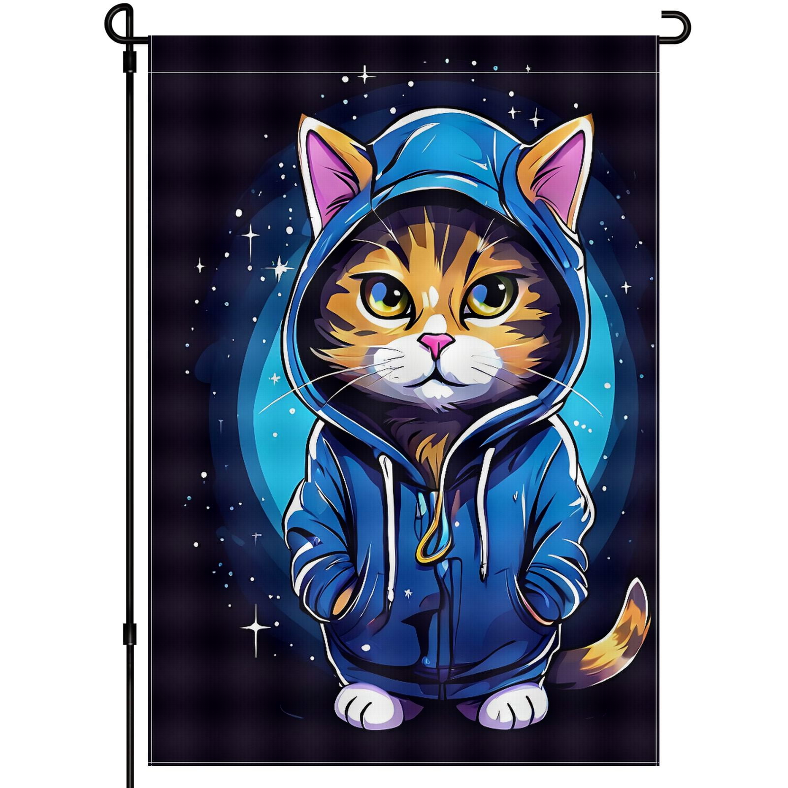 Washable Kitty Outdoor Garden Flags for Patio Front Door Balcony Yard
