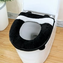 Washable Knit Toilet Seat Cover Cushion Soft Bathroom Mat Pad for Home Travel
