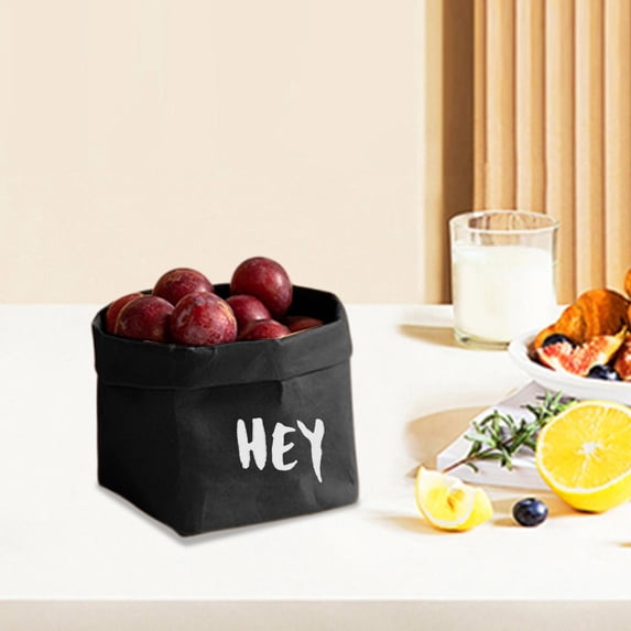 Washable Kraft Paper Storage Bag,Waterproof Kraft Paper Organizer,Thickened Paper Storage Bag,Kitchen Refrigerator Storage Bag,Plant Pot Holder Cover,Multipurpose Paper Storage Container Bag