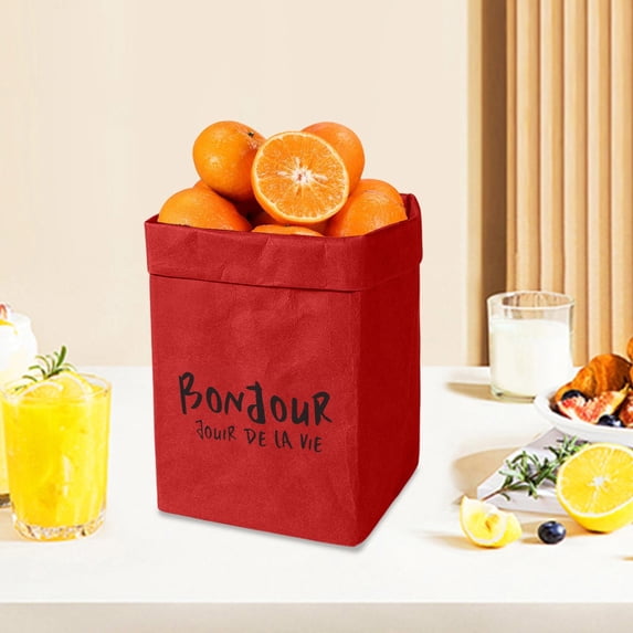 Washable Kraft Paper Storage Bag for Plants, Kitchen, and Home, Thickened, Waterproof, Multi-Size, Large Capacity