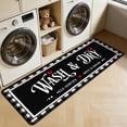 thumbnail image 1 of Washable Laundry Room Rug, 24"X72" Non Slip Soft Low-Pile Laundry Mat Farmhouse Laundry Room Decor Area Rug for Kitchen Bathroom Black Plaid, 1 of 8