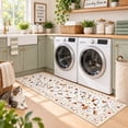 thumbnail image 1 of Lecolaco Washable Area Rug 2'x4', Soft Low-Pile Floral Cat Rug, Non-Slip Floor Mat for Living Room, Laundry, Beige, 1 of 8